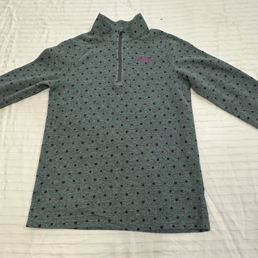 🍎🍎🍎  ORAGE GIRLS FLEECE PULLOVER ZIP SIZE L 12 🍎🍎🍎